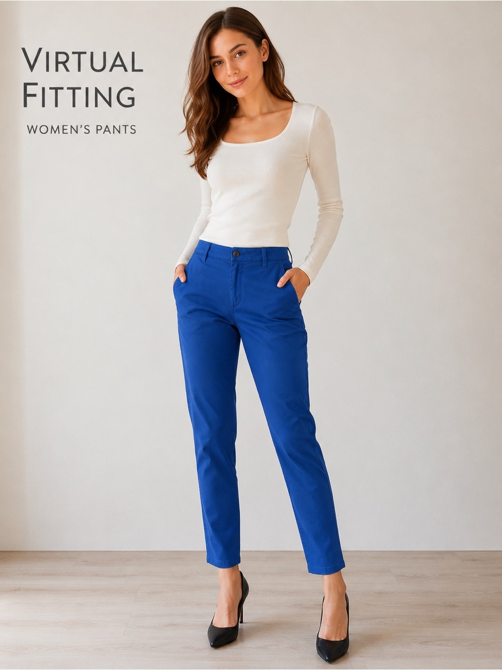 Classic Women's Straight-Leg Pants in Royal Blue
